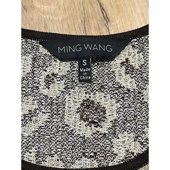 Ming Wang S Tank Top Shirt Leopard Hazelnut Scoop Neck Sleeveless EUC - Picture 5 of 6